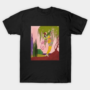 Art Nouveau Lady (on black) T-Shirt